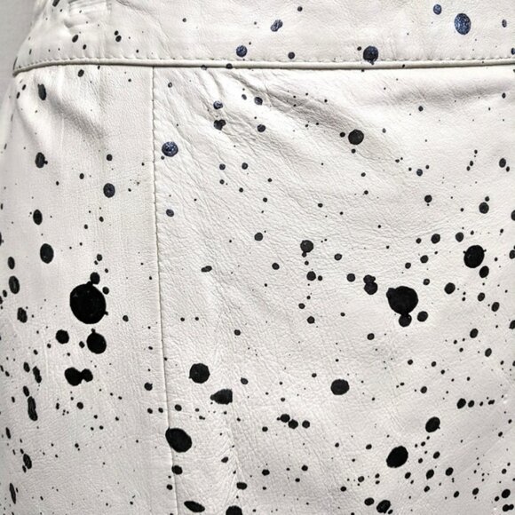 Custom Made Leather Splatter Skirt - Picture 3 of 6
